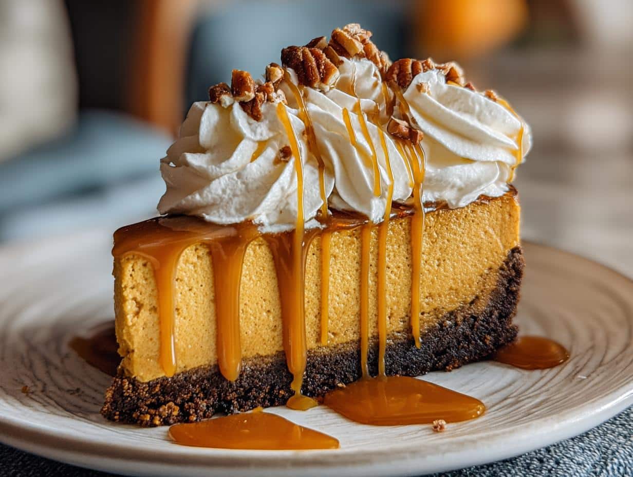 Creamy Pumpkin Cheesecake Pecan