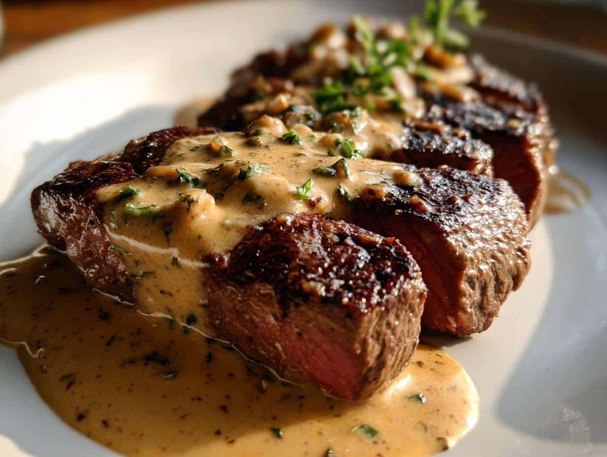 Creamy Shallot Sauce Steak