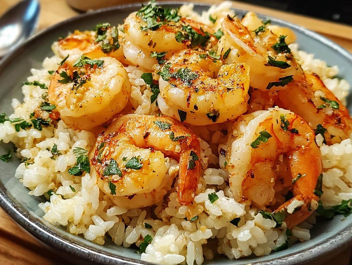 Garlic Butter Shrimp Rice: 1 Pan, Perfect Dinner Recipe - Garlic Butter Shrimp Rice - additional detail