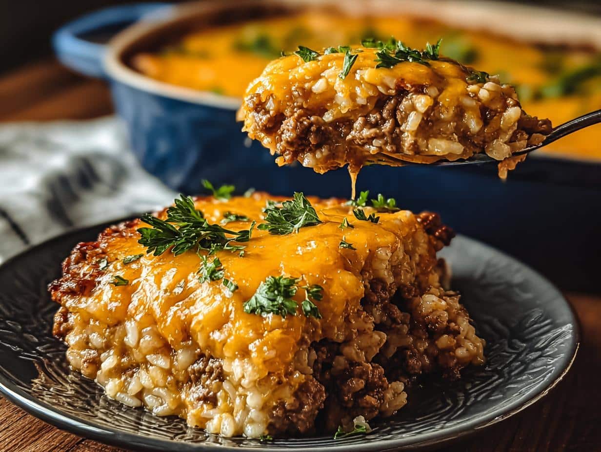 Hearty Beef Rice Casserole