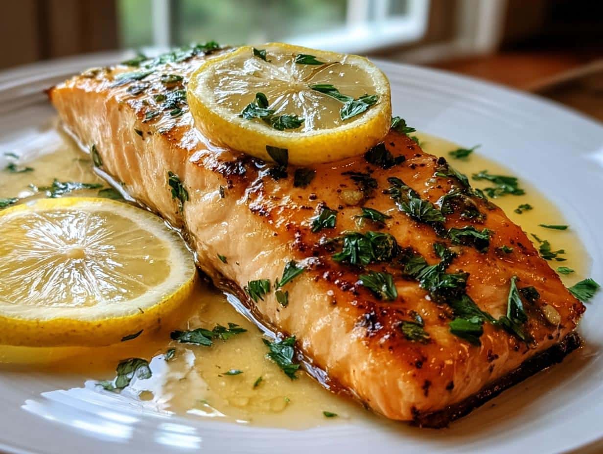 Lemon Butter Salmon: 2 Flaky Fillets - Lemon Butter Salmon - additional detail