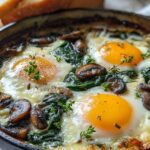 Mushroom Spinach Baked Eggs