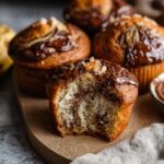 Nutella Swirled Banana Muffins