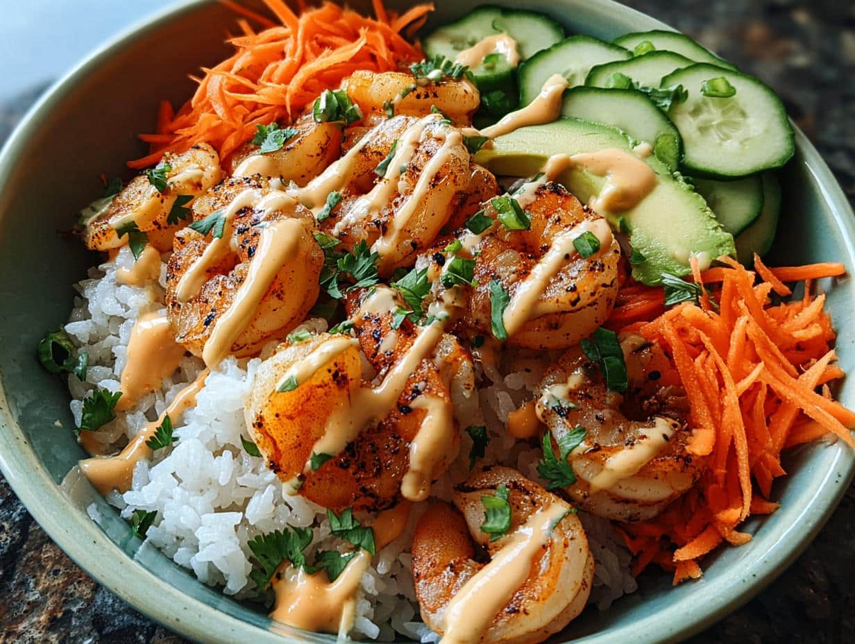 Spicy Shrimp Rice Bowl