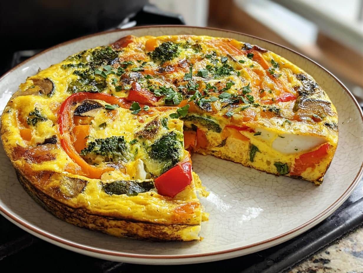 Vegetable Frittata: 1 Amazing Recipe - Vegetable Frittata - main visual representation