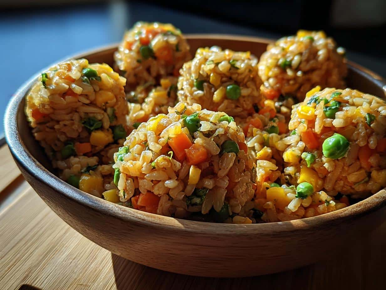 Veggie Fried Rice Bursts: Amazing 7-Min Snack - Veggie Fried Rice Bursts - additional detail