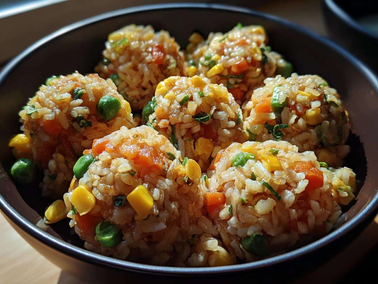 Veggie Fried Rice Bursts: Amazing 7-Min Snack - Veggie Fried Rice Bursts - additional detail