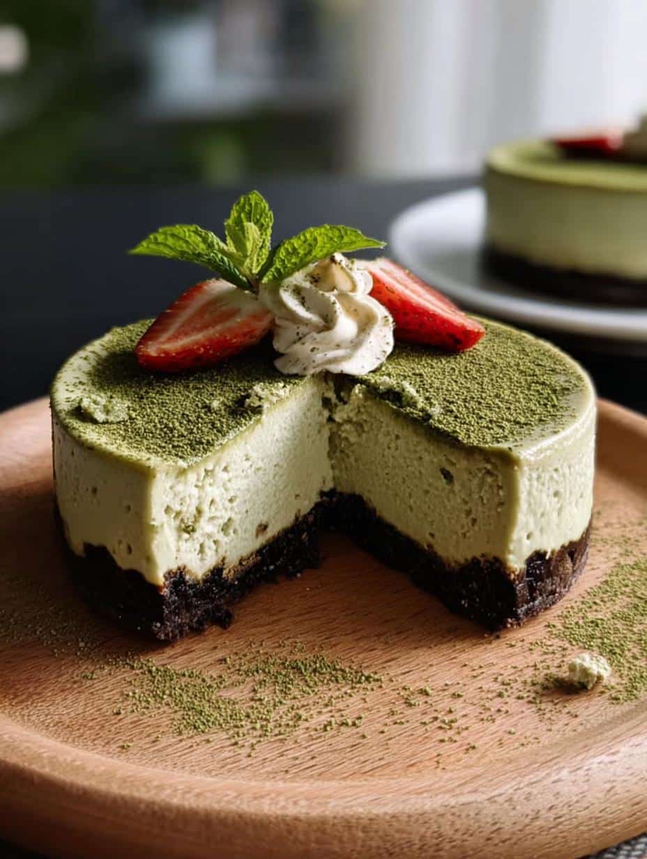 Bake Matcha Cheesecake