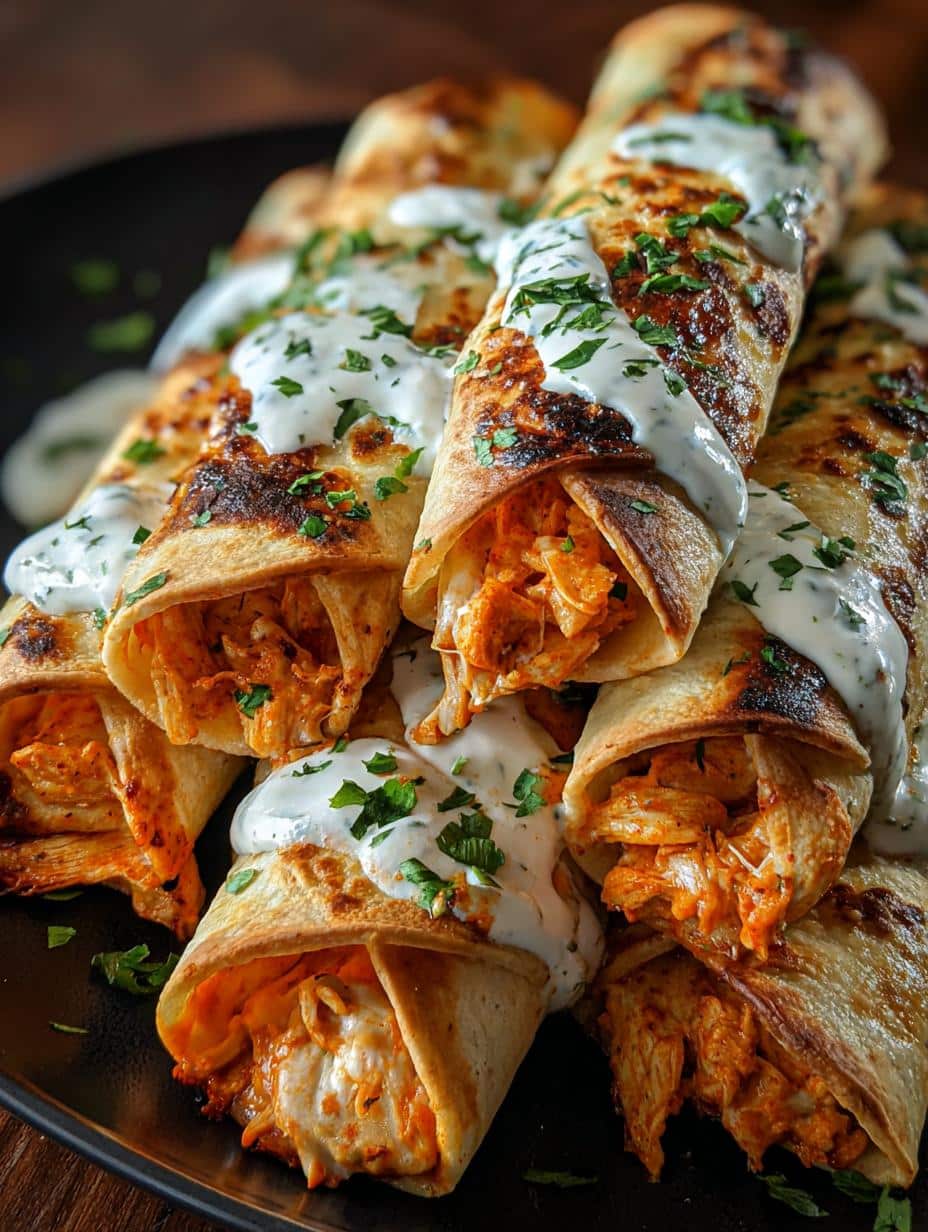 Buffalo Chicken Taquitos Creamy