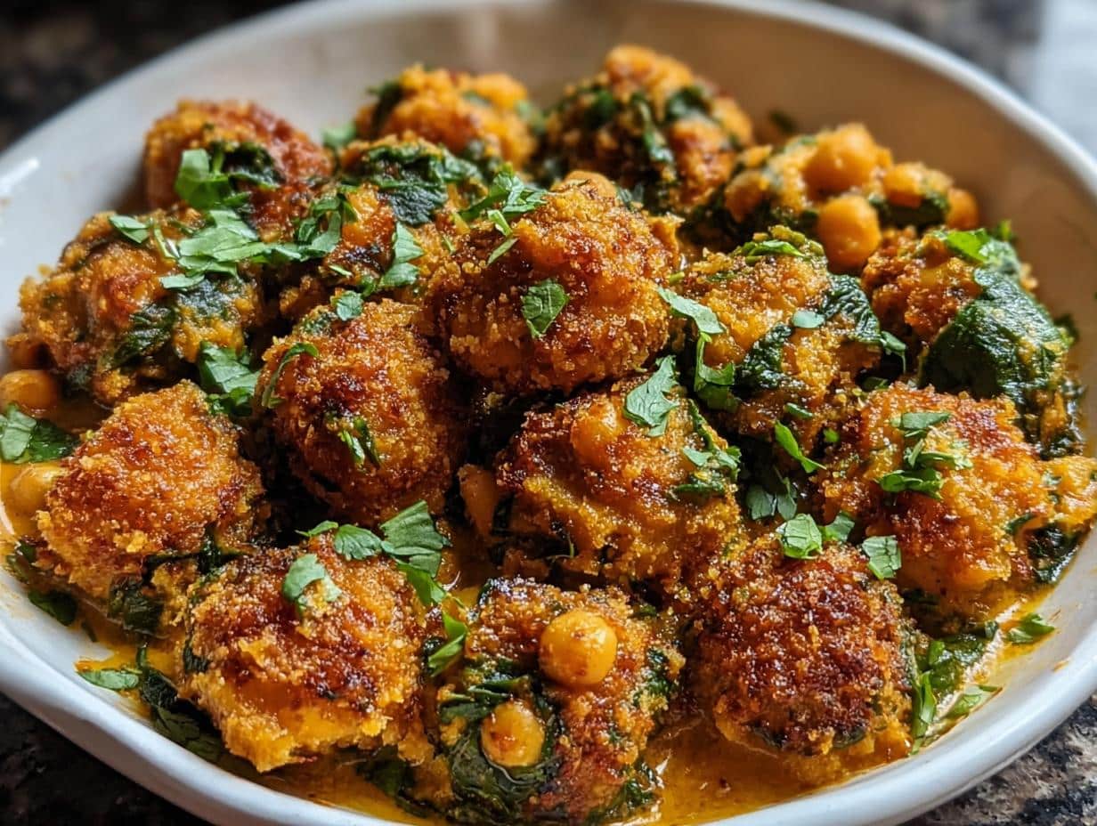 Amazing Chickpea Spinach Curry Bursts: Simple Recipe - Chickpea Spinach Curry Bursts - main visual representation