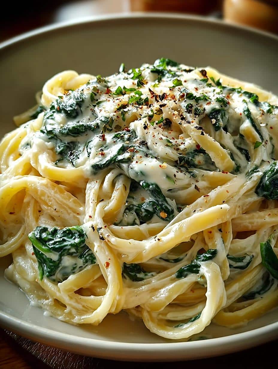 Creamy Spinach Alfredo Pasta: 7 Comforting Secrets - Creamy Spinach Alfredo Pasta - additional detail