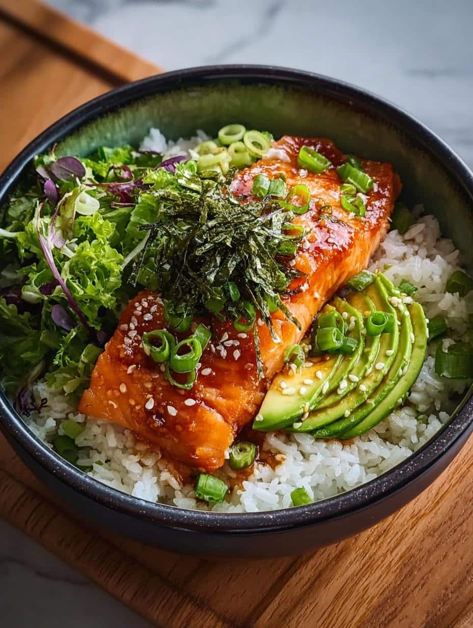 Crispy Salmon Rice Bowl