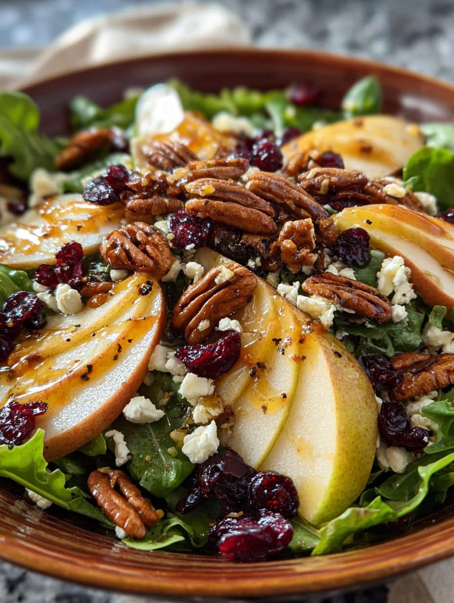 Pear Candied Pecan Salad