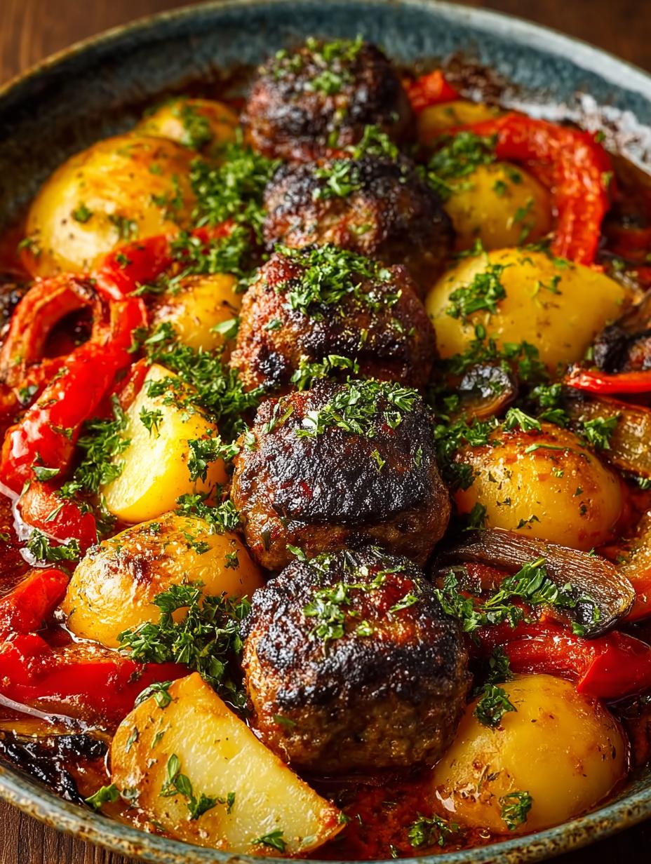 Baked Beef Meatballs Potatoes