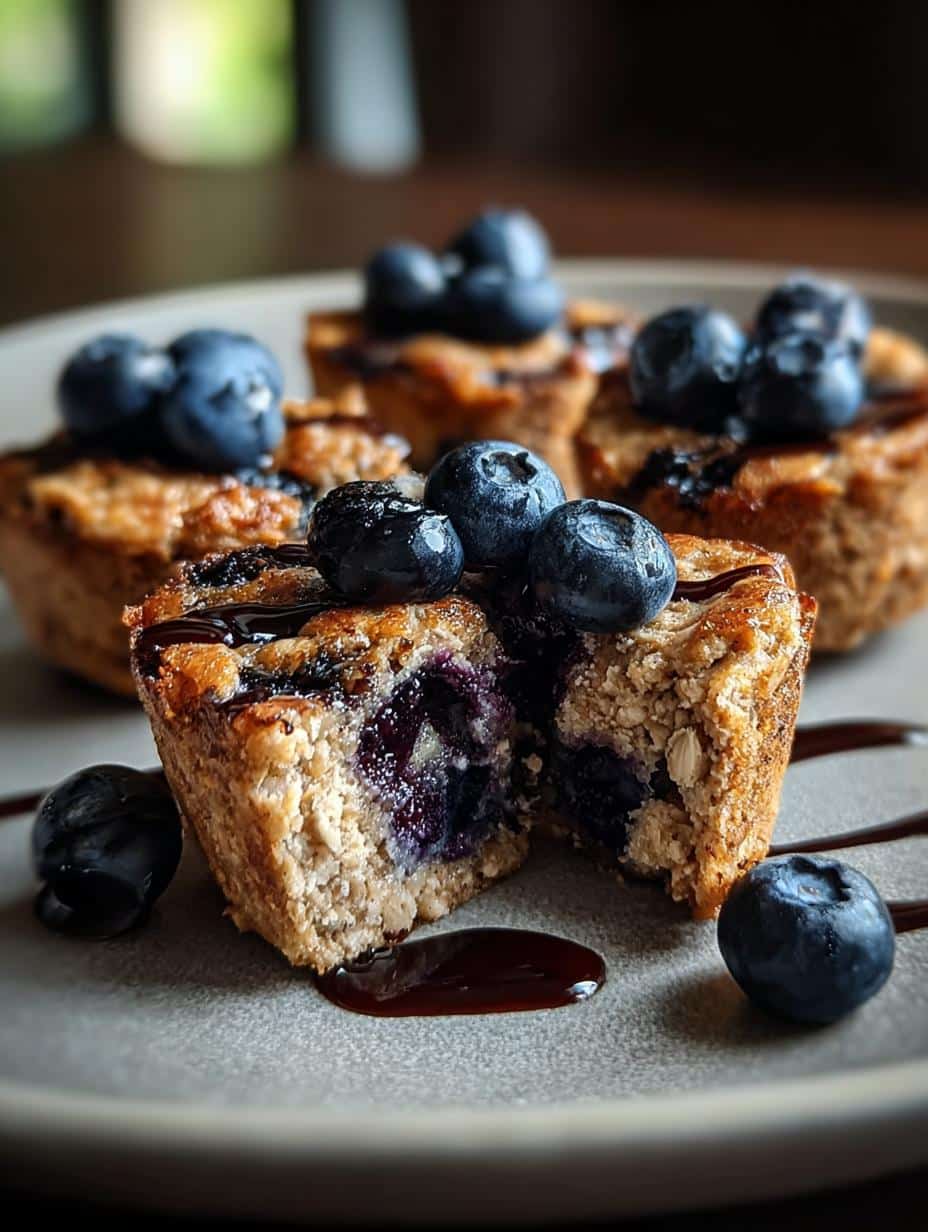Blueberry Oatmeal Pancake Bites