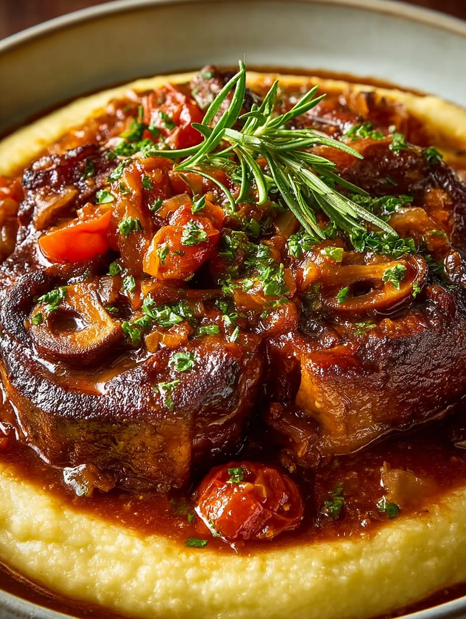 Braised Osso Buco with Mushrooms: A Comforting Delight - Braised Osso Buco with - main visual representation