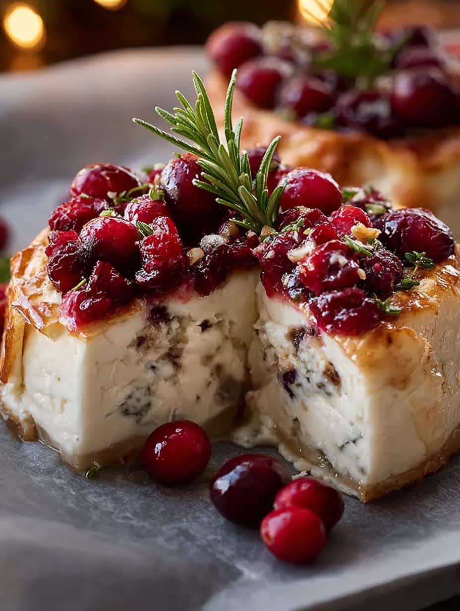 Brie Cheese Cranberry Christmas Wreath Delight - Brie Cheese Cranberry Christmas - additional detail