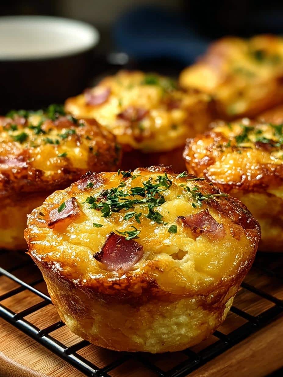 Cheesy Ham Egg Muffins
