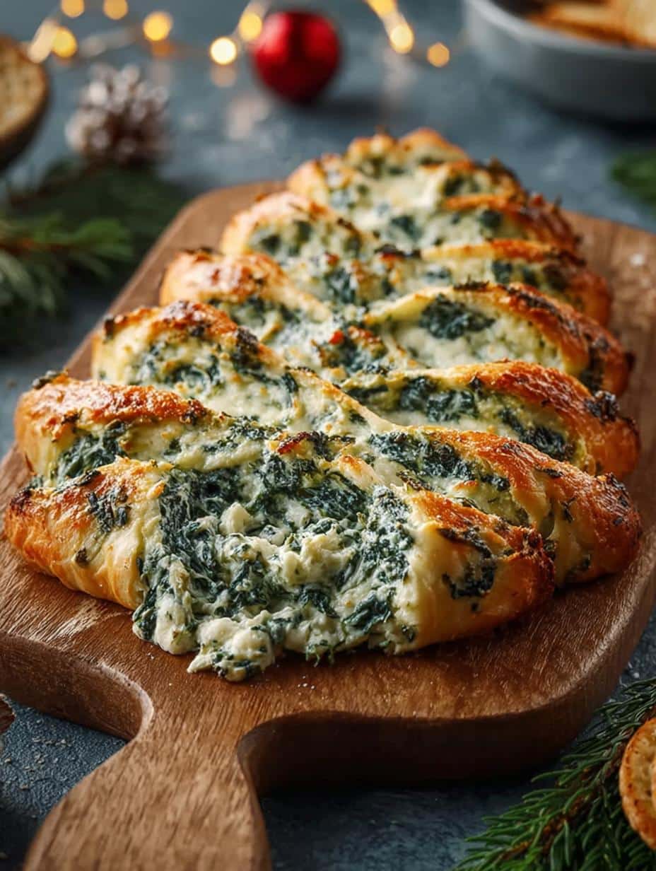 Christmas Tree Spinach Dip: 7 Festive Breadstick Wonders - Christmas Tree Spinach Dip - additional detail