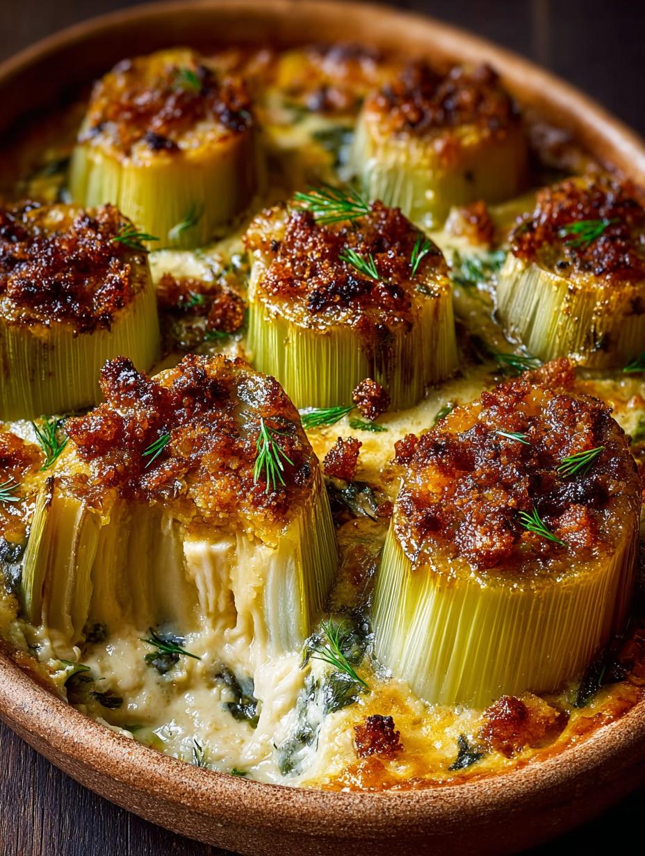 Creamy Baked Leeks with