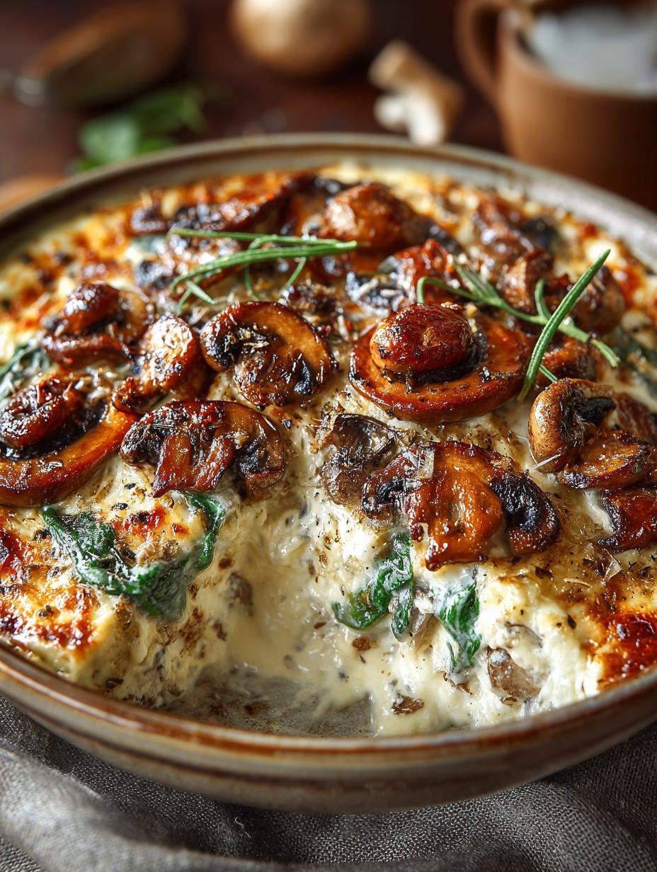 Creamy Baked Mushrooms with