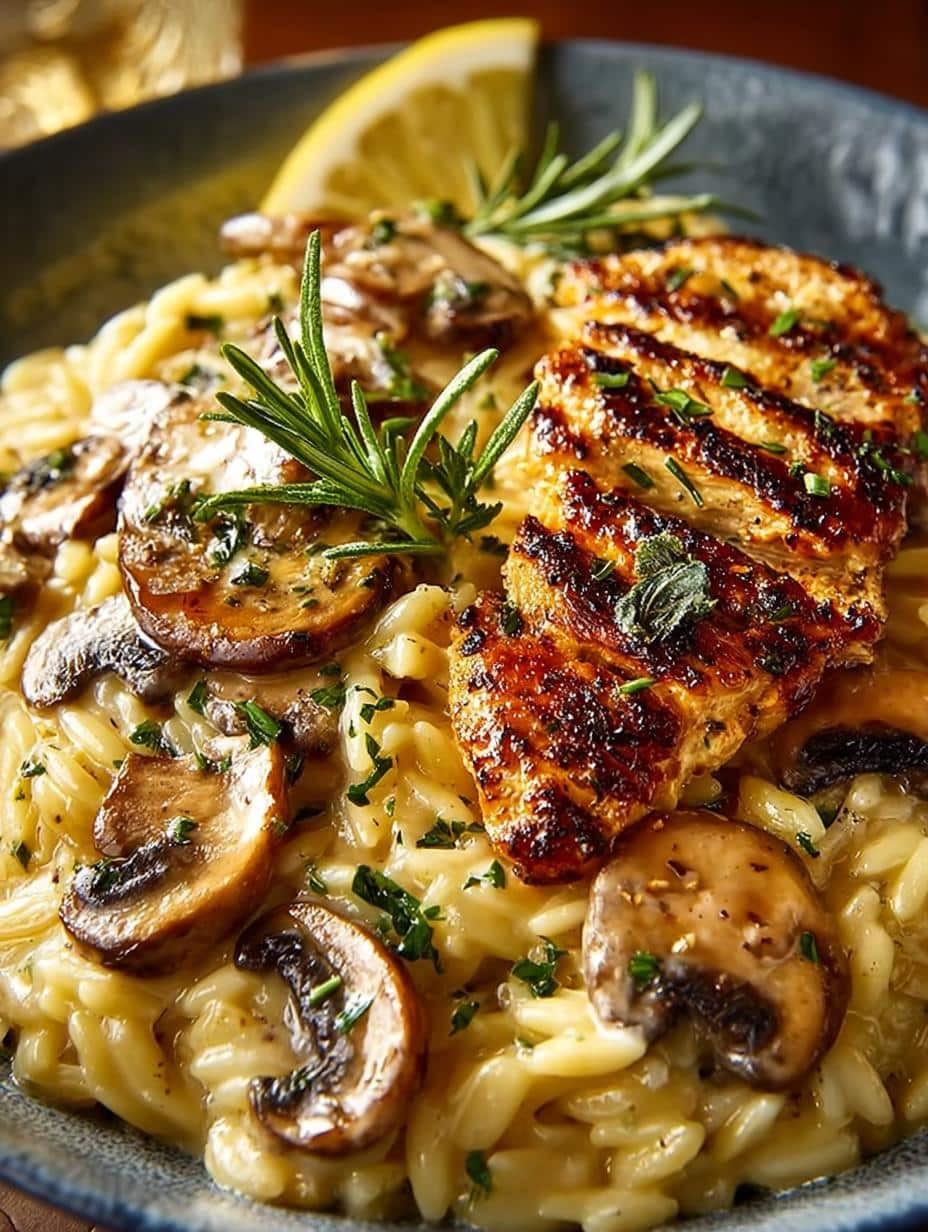 Creamy Mushroom Orzo Risotto