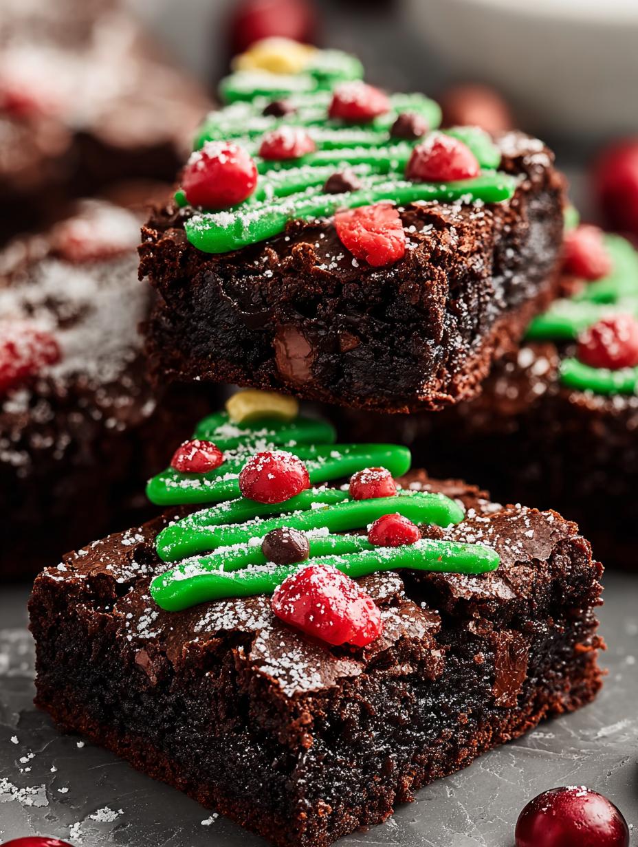 Festive Christmas Tree Brownies: 12 Delicious Treats - Festive Christmas Tree Brownies - main visual representation