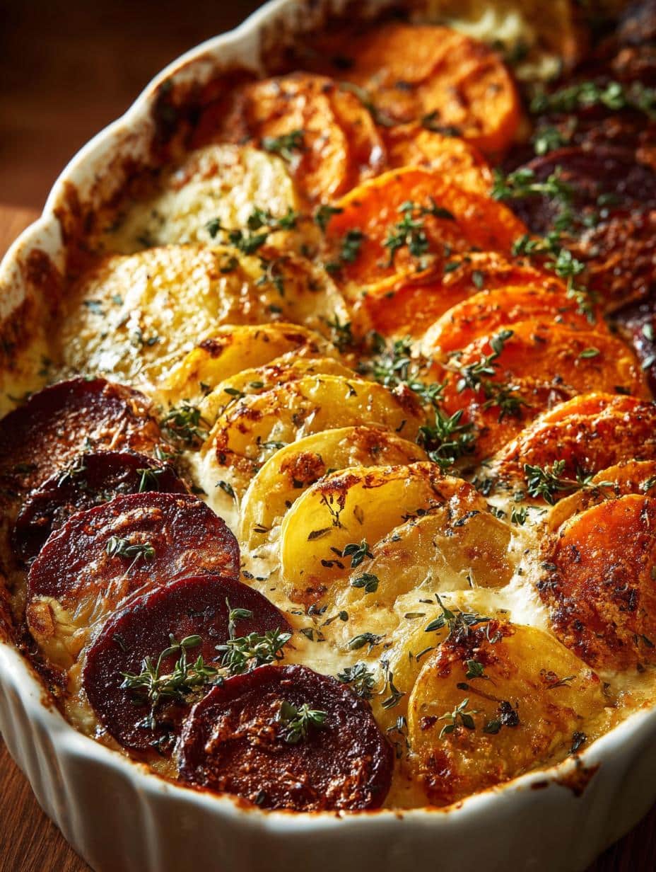 Four Cheese Root Vegetable Gratin: A Comforting Delight - Four Cheese Root Vegetable - additional detail