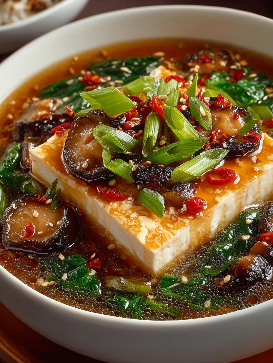 Delicious Hot Sour Mushroom Tofu Soup Recipe - Hot Sour Mushroom Tofu - additional detail