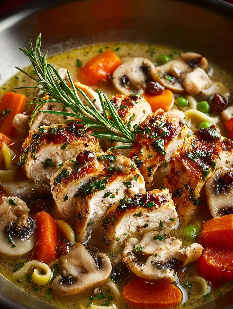 Lemon Herb Chicken Mushroom Soup: 7 Comforting Steps - Lemon Herb Chicken Mushroom - additional detail