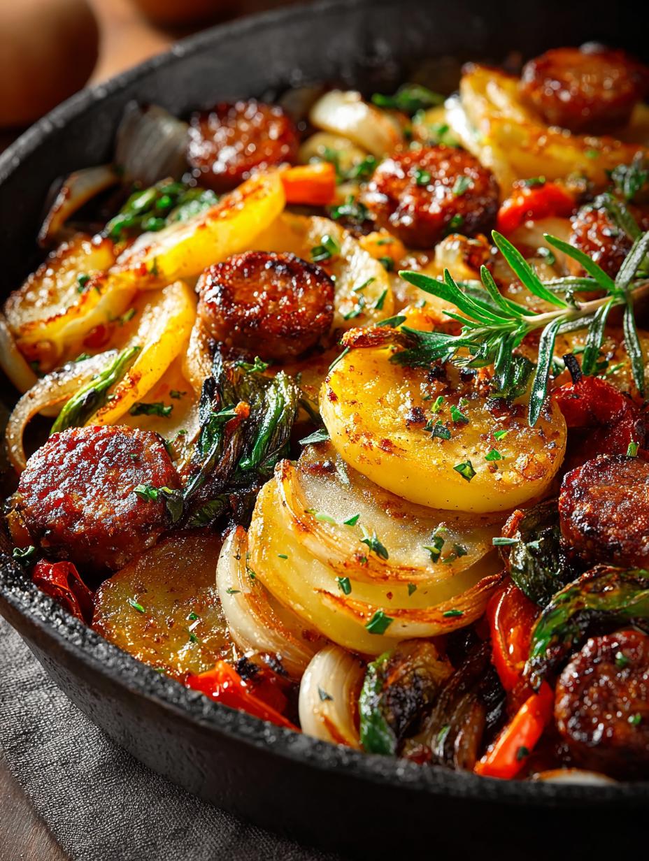 Rustic Veggie Sausage Skillet