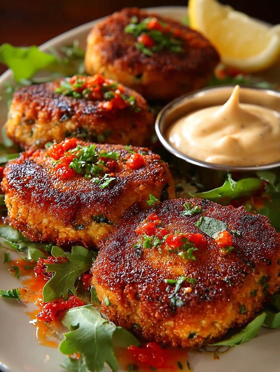 Salmon Cakes with Sriracha