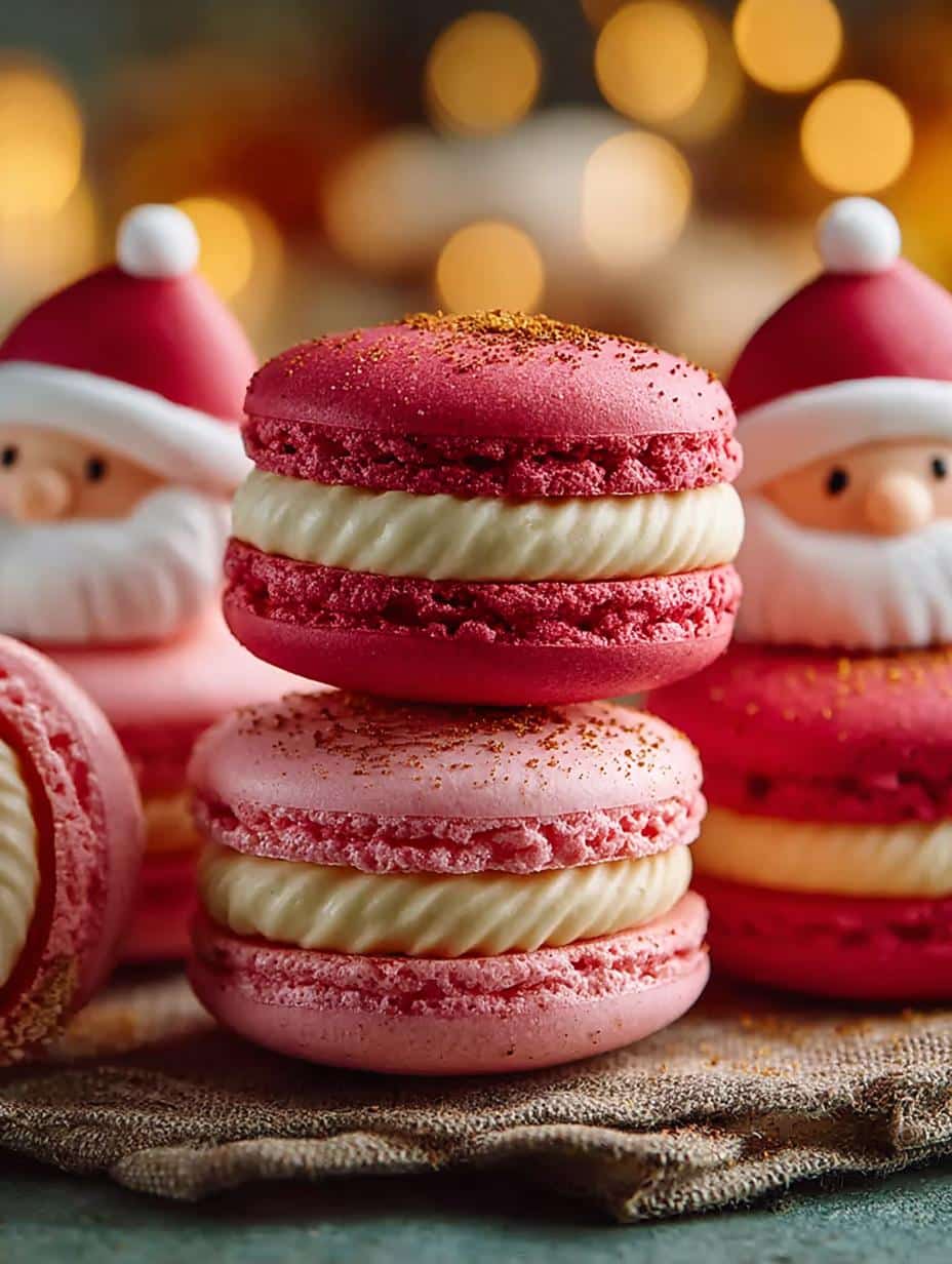 Santa Claus Macarons: 20 Festive Treats for Christmas - Santa Claus Macarons - additional detail