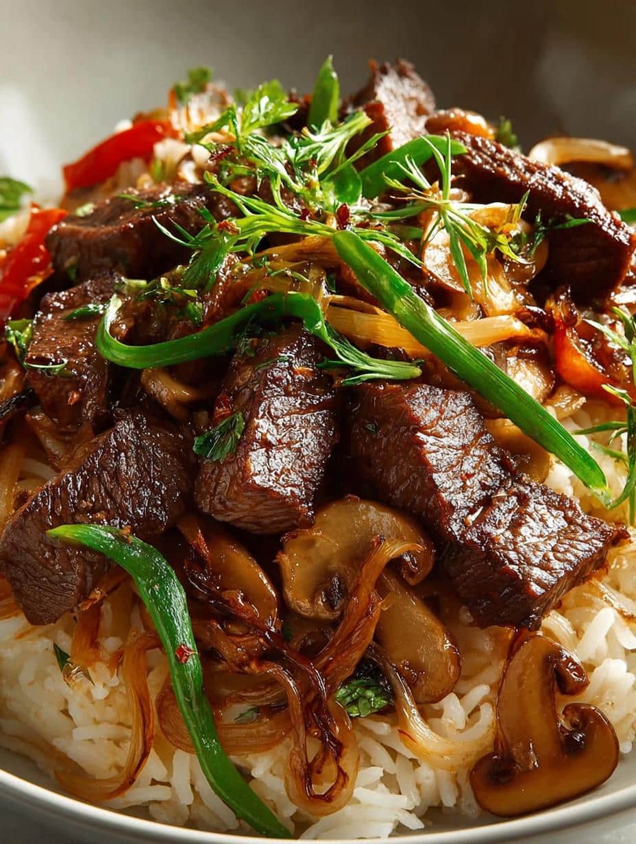 Savory Beef Mushroom Rice: 7 Steps to a Flavorful Delight - Oporecipes