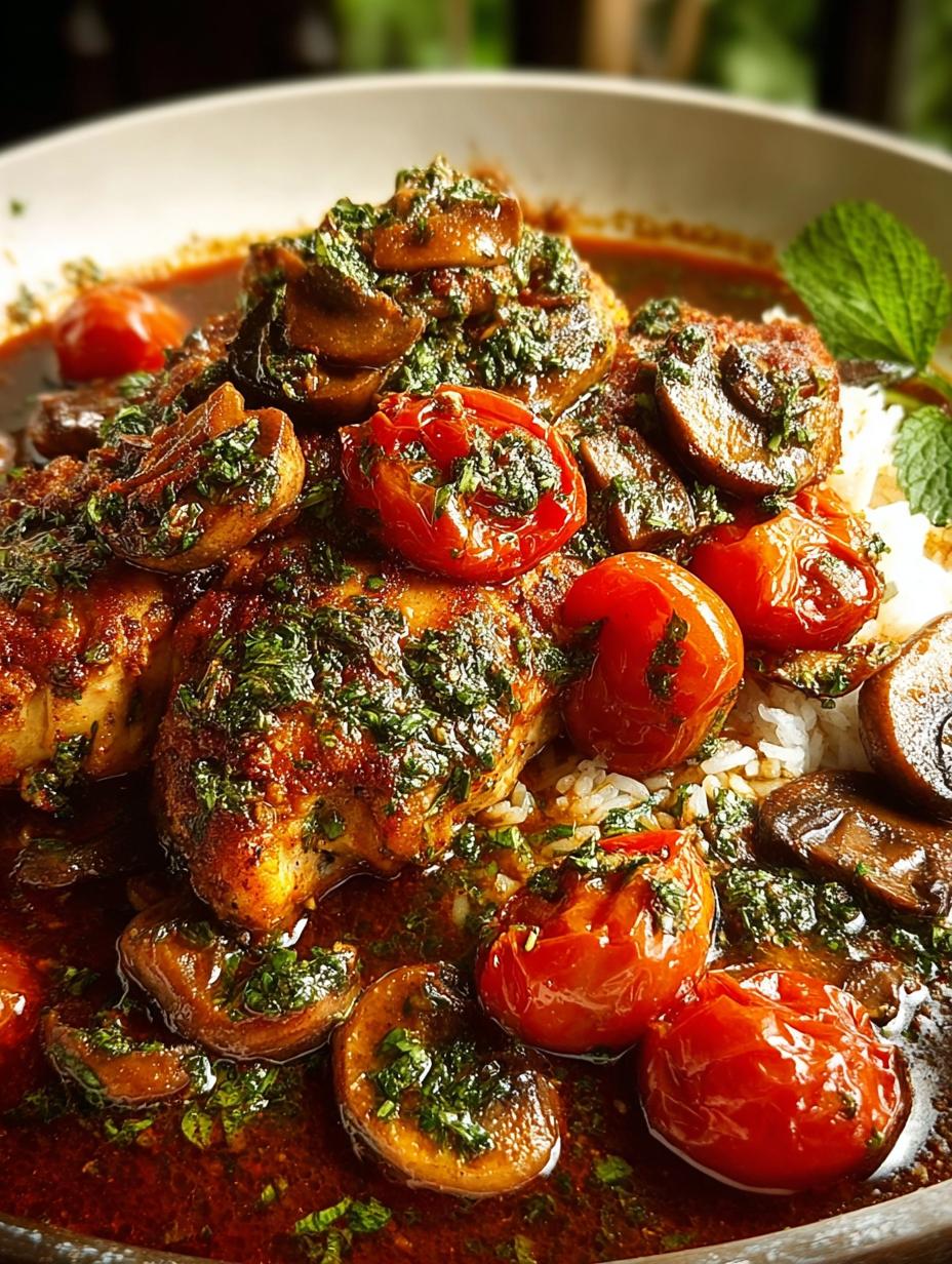 Spiced Tomato Mushroom Chicken
