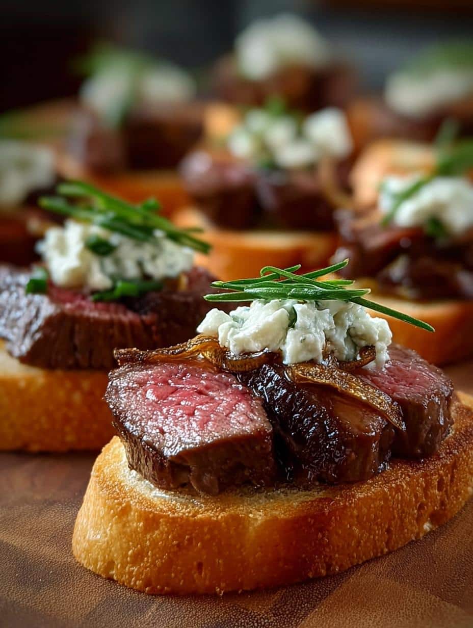 Steak Crostini with Horseradish: 12 Perfect Bites - Steak Crostini with Horseradish - additional detail