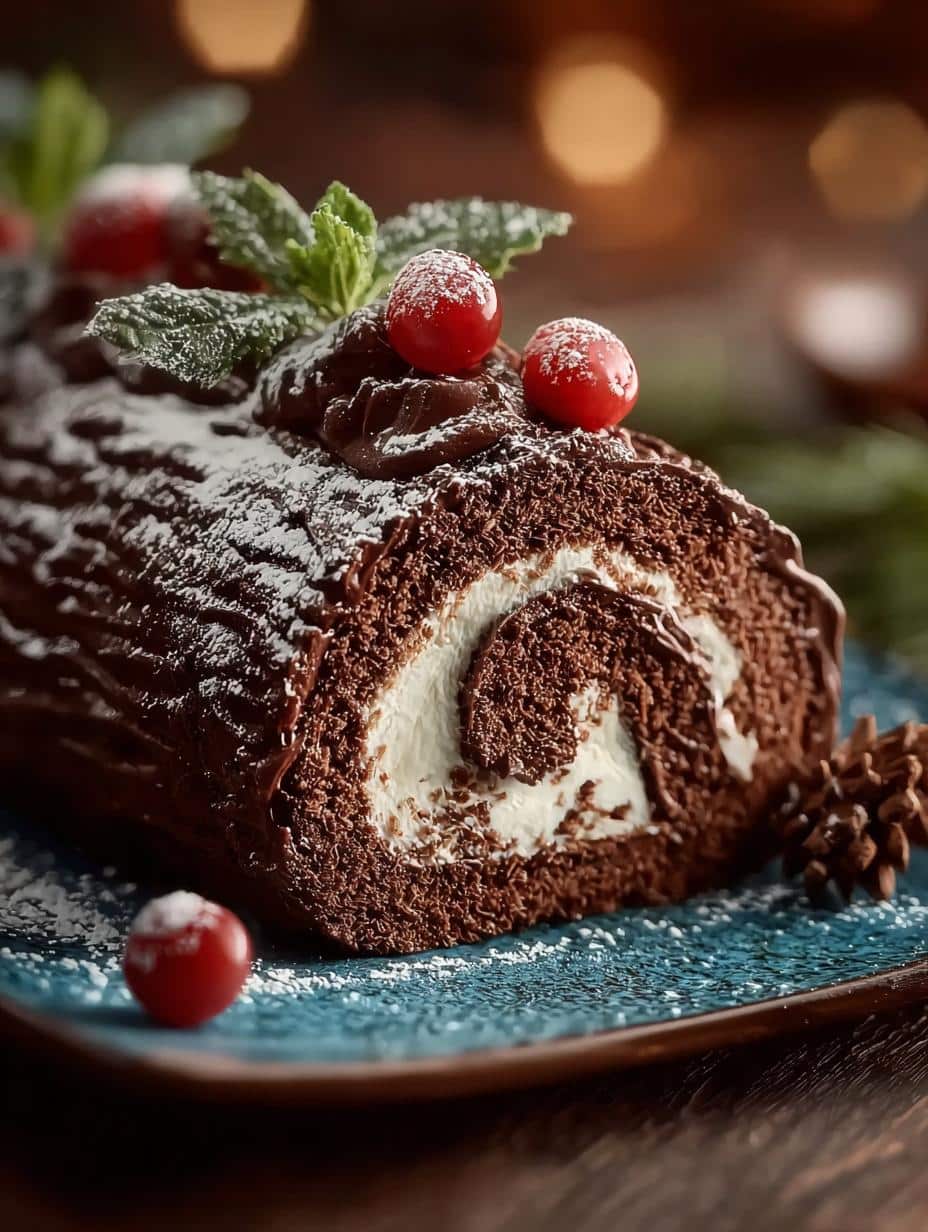 Traditional Chocolate Yule Log