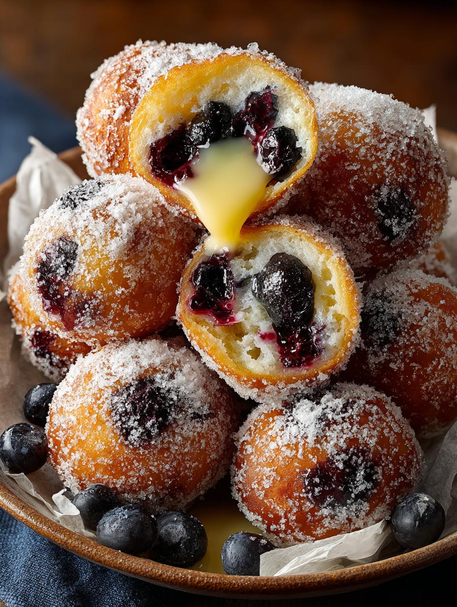 Delicious Blueberry Cake Donut Holes with Citrus Glaze - Blueberry Cake Donut Holes - main visual representation