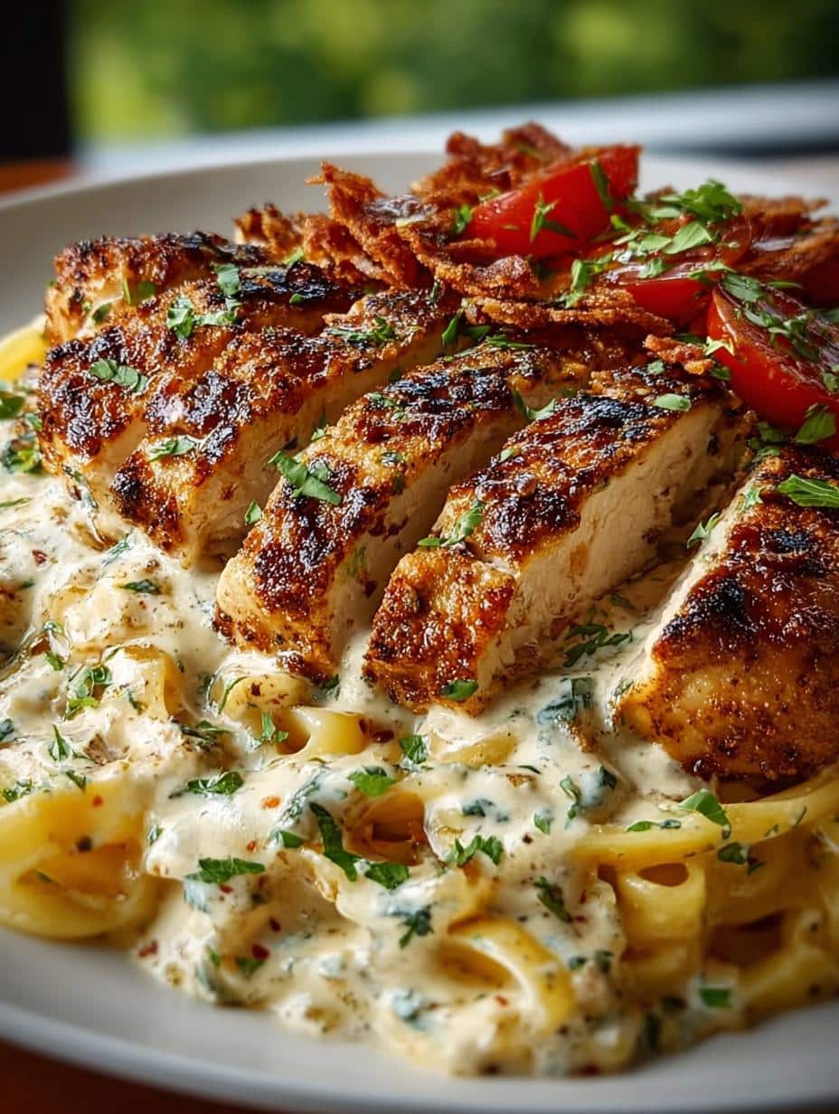Delicious Cajun Chicken Garlic Parmesan Linguine Recipe - Cajun Chicken Garlic Parmesan - main visual representation