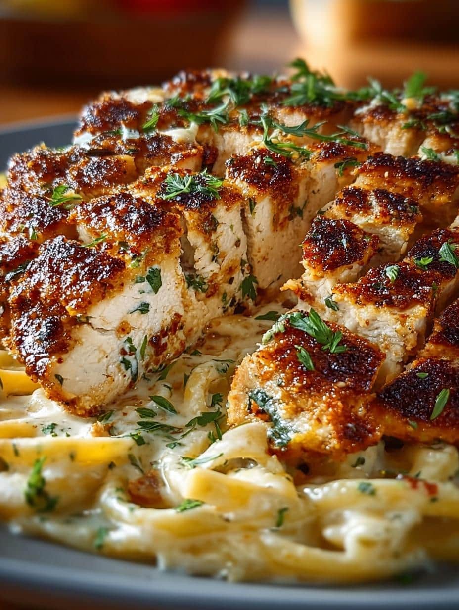 Delicious Cajun Chicken Garlic Parmesan Linguine Recipe - Cajun Chicken Garlic Parmesan - additional detail