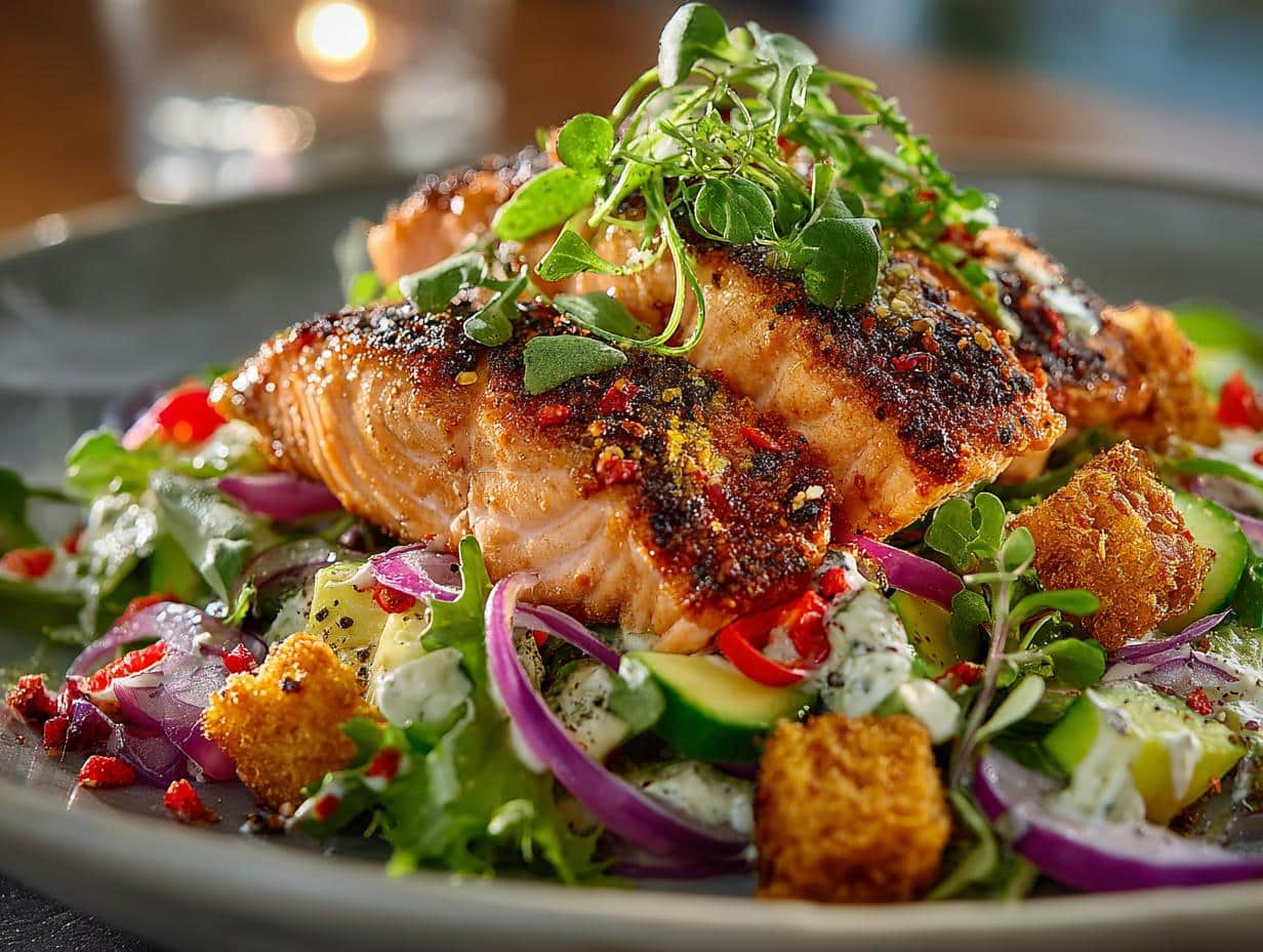 Cajun Salmon Crunch Salad: 5 Flavorful Ways to Enjoy - Cajun Salmon Crunch Salad - main visual representation