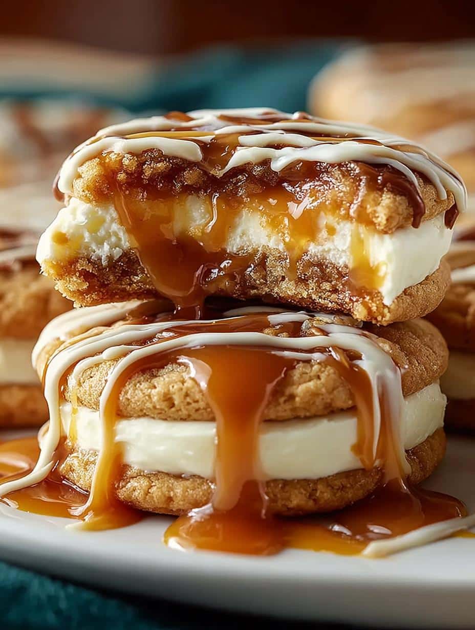 Decadent Caramel Cheesecake Cookies: 24 Irresistible Treats - Caramel Cheesecake Cookies - main visual representation