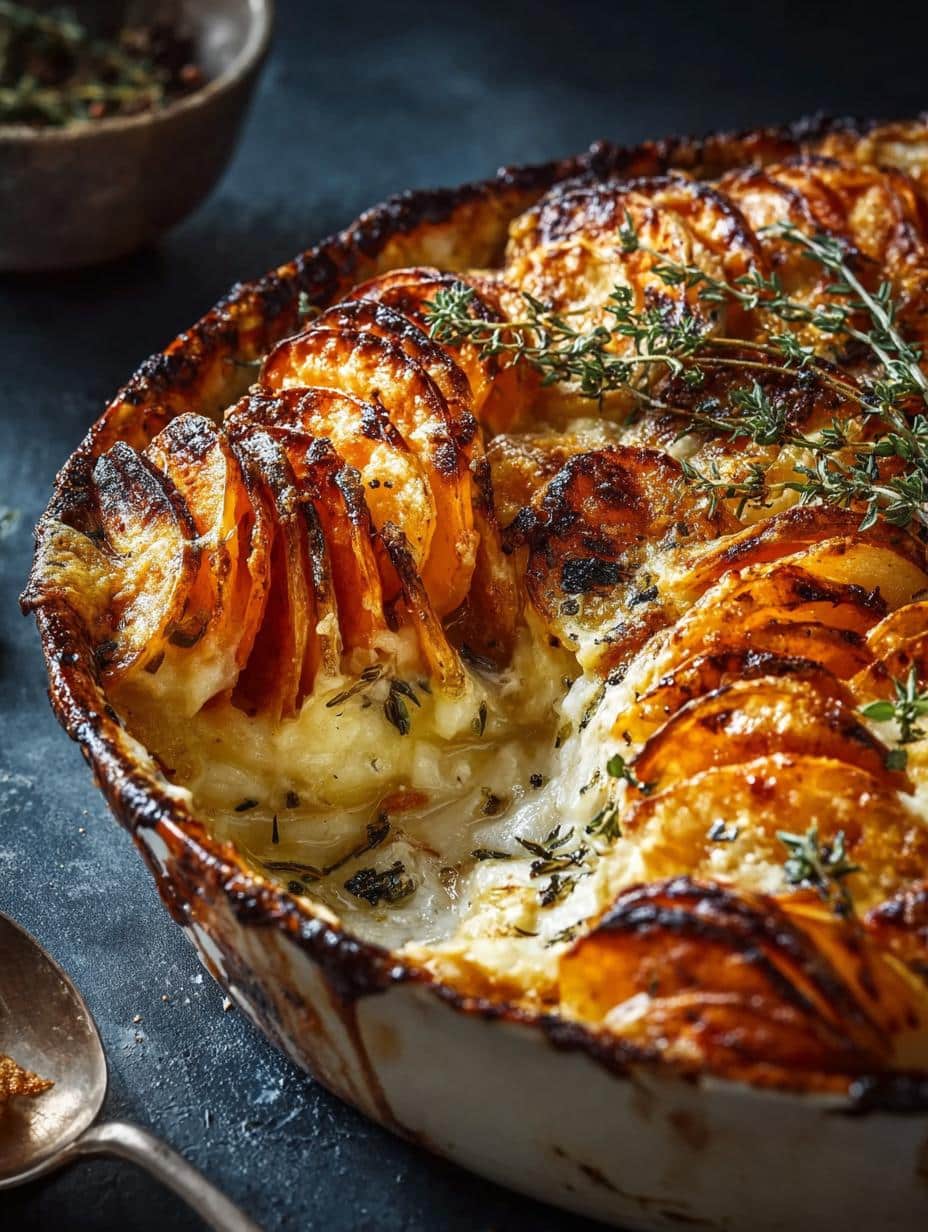 Cheesy Root Vegetable Gratin
