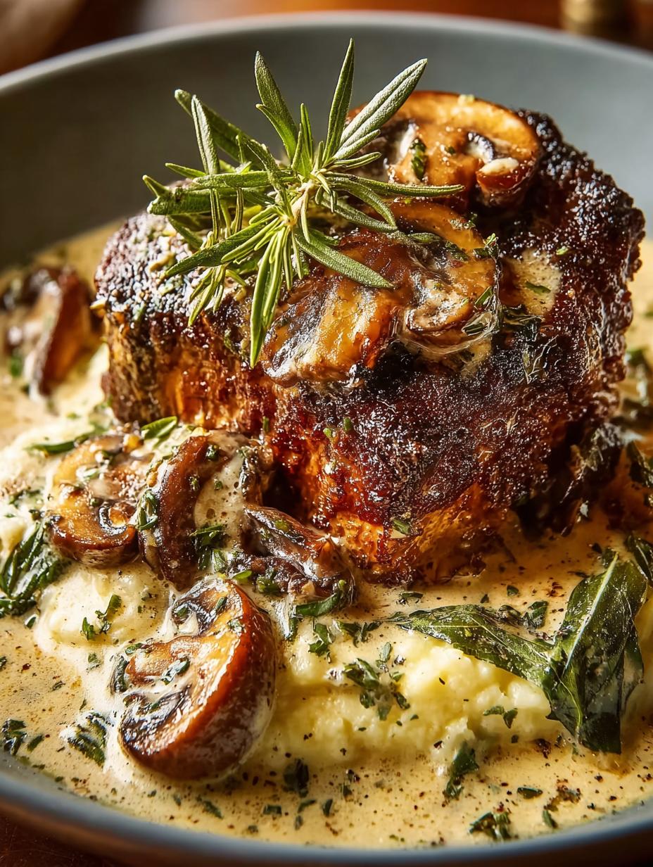 Creamy Mushroom Herb Braised Beef Short Ribs Recipe - Creamy Mushroom Herb Braised - additional detail