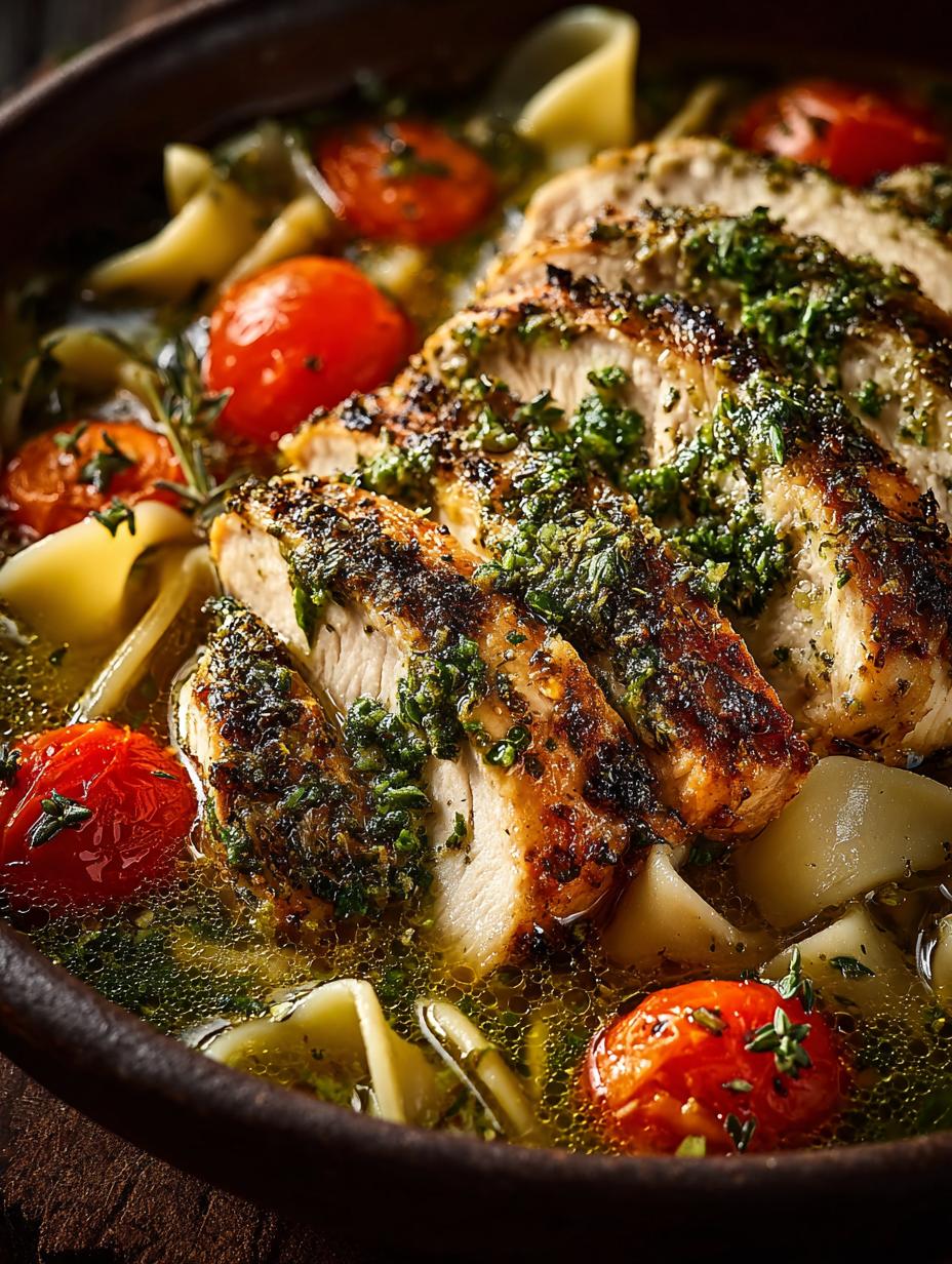 Creamy Pesto Chicken Vegetable