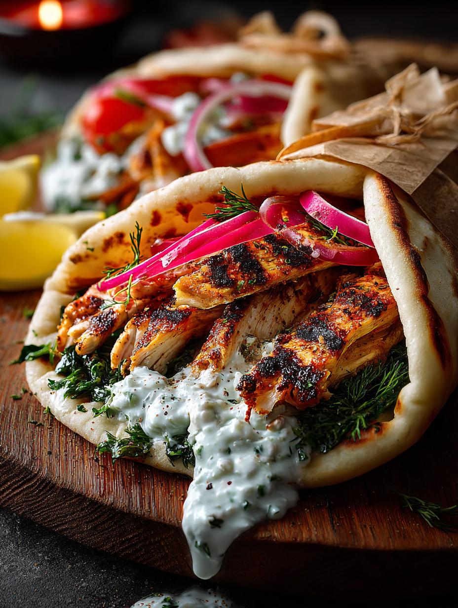Creamy Tzatziki Chicken Gyros You Can't Resist - Creamy Tzatziki Chicken Gyros - main visual representation