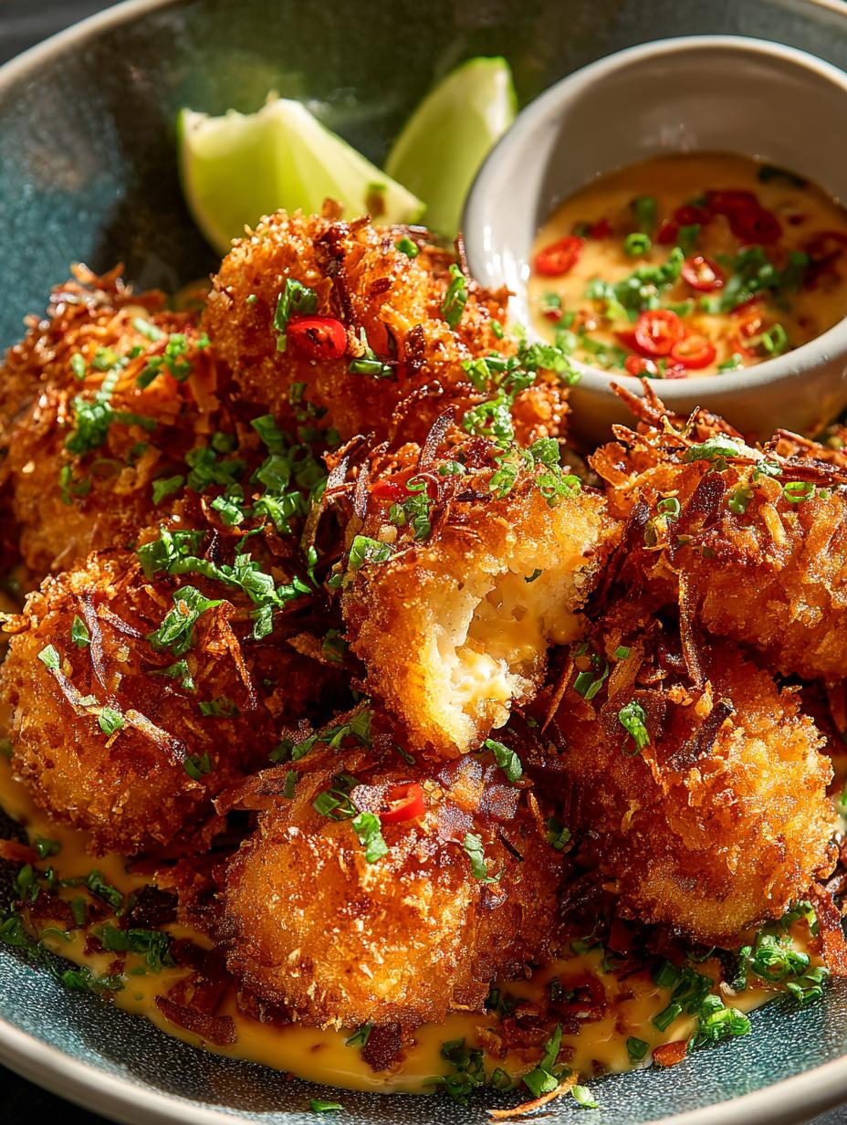 Crispy Coconut Cornflake Chicken with Bang Bang Sauce - Crispy Coconut Cornflake Chicken - main visual representation