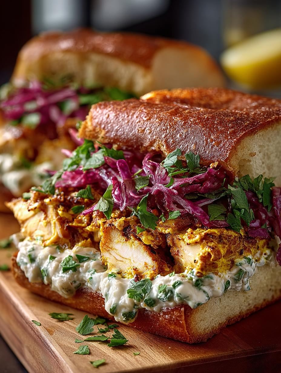 Curried Chicken Thigh Sandwich with Amazing Flavor - Curried Chicken Thigh Sandwich - main visual representation