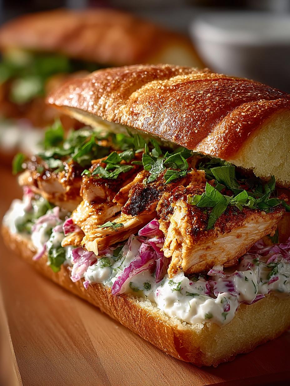 Curried Chicken Thigh Sandwich