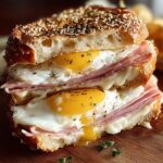 Egg Cheddar Crispy Mortadella